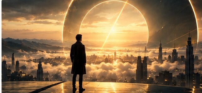 Horizon lumineux au lever du jour